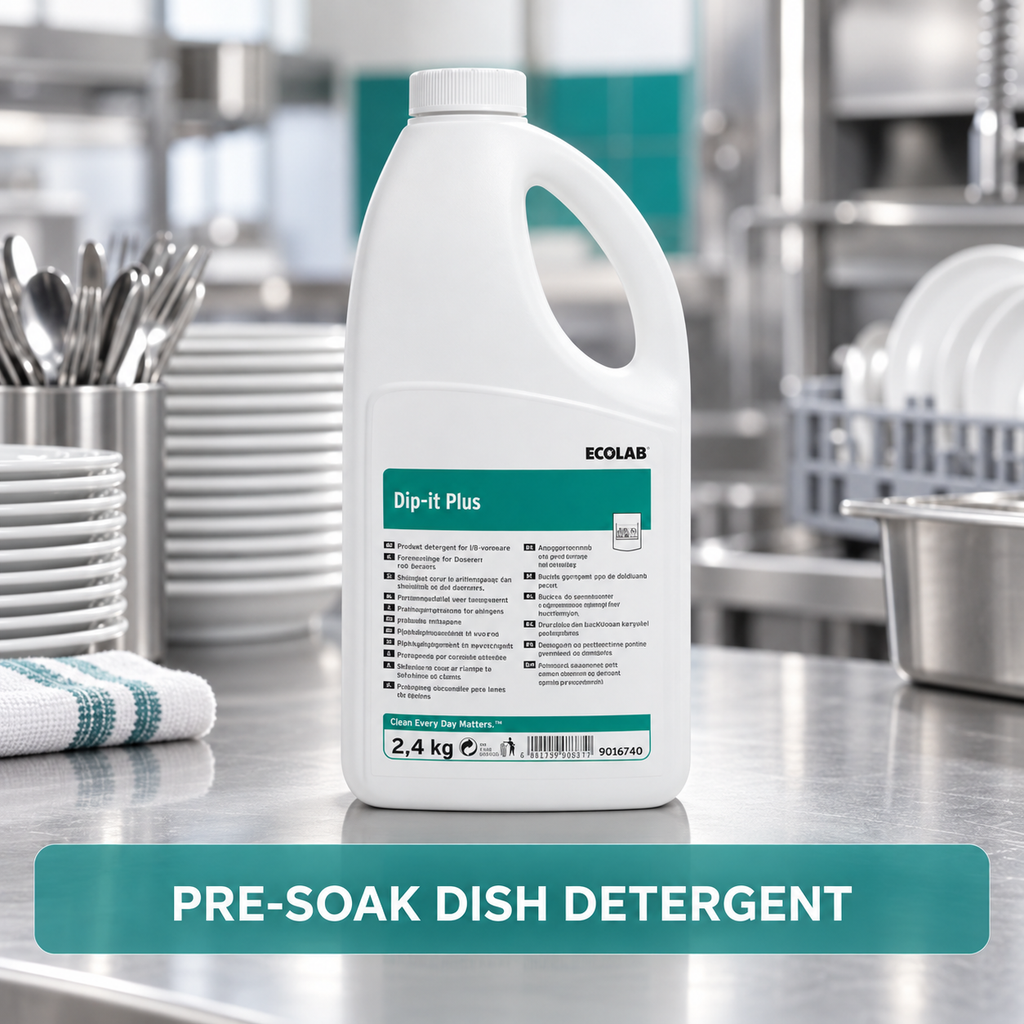 Ecolab Dip-it Plus pre-soak dish detergent for cutlery and kitchenware