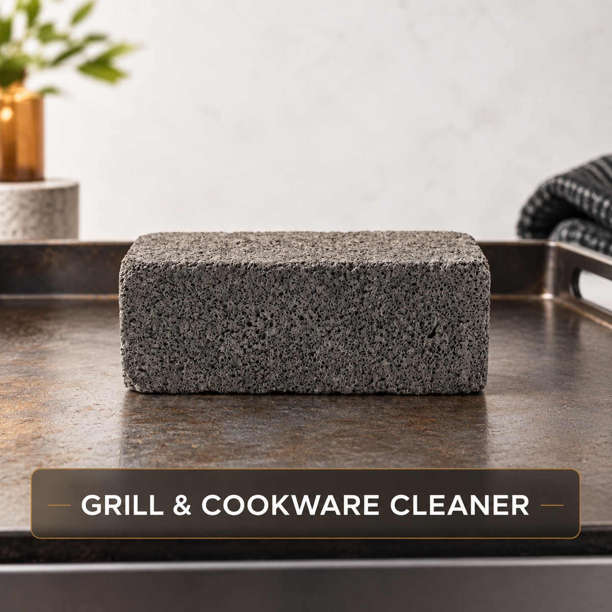Reusable grill cleaning brick for tandoor, tawa, kadhai and BBQ