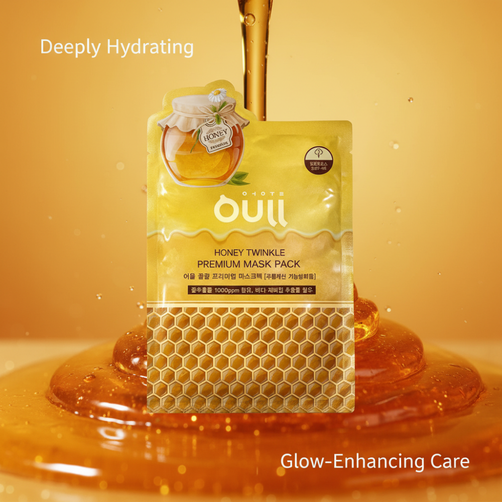 OUll Honey Twinkle Premium Mask Pack | Hydrating Sheet Mask