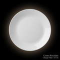 Crown Porcelain Charger Plate 33 cm | Premium White Service Plate