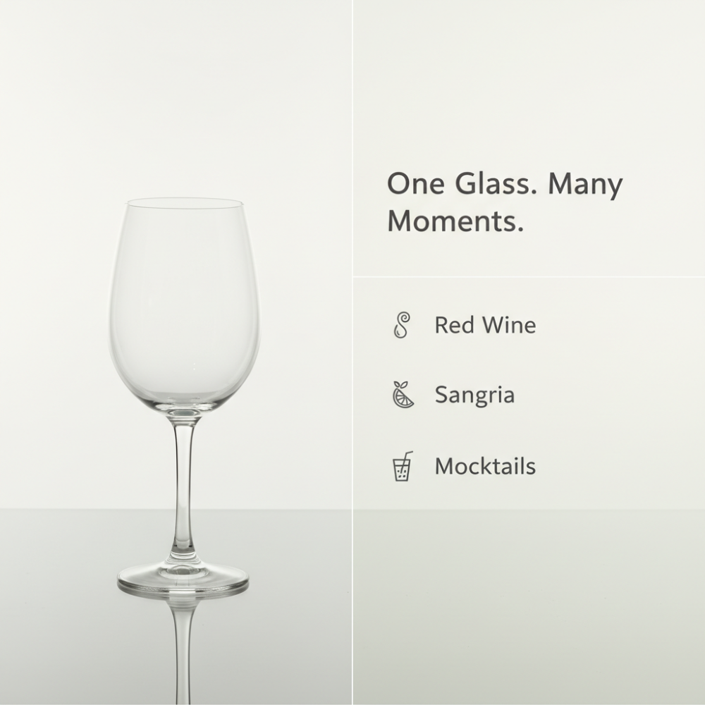 Arcoroc Large Wine Goblet Glass (450 ml) – Elegant Stemware for Wine, Sangria & Cocktails