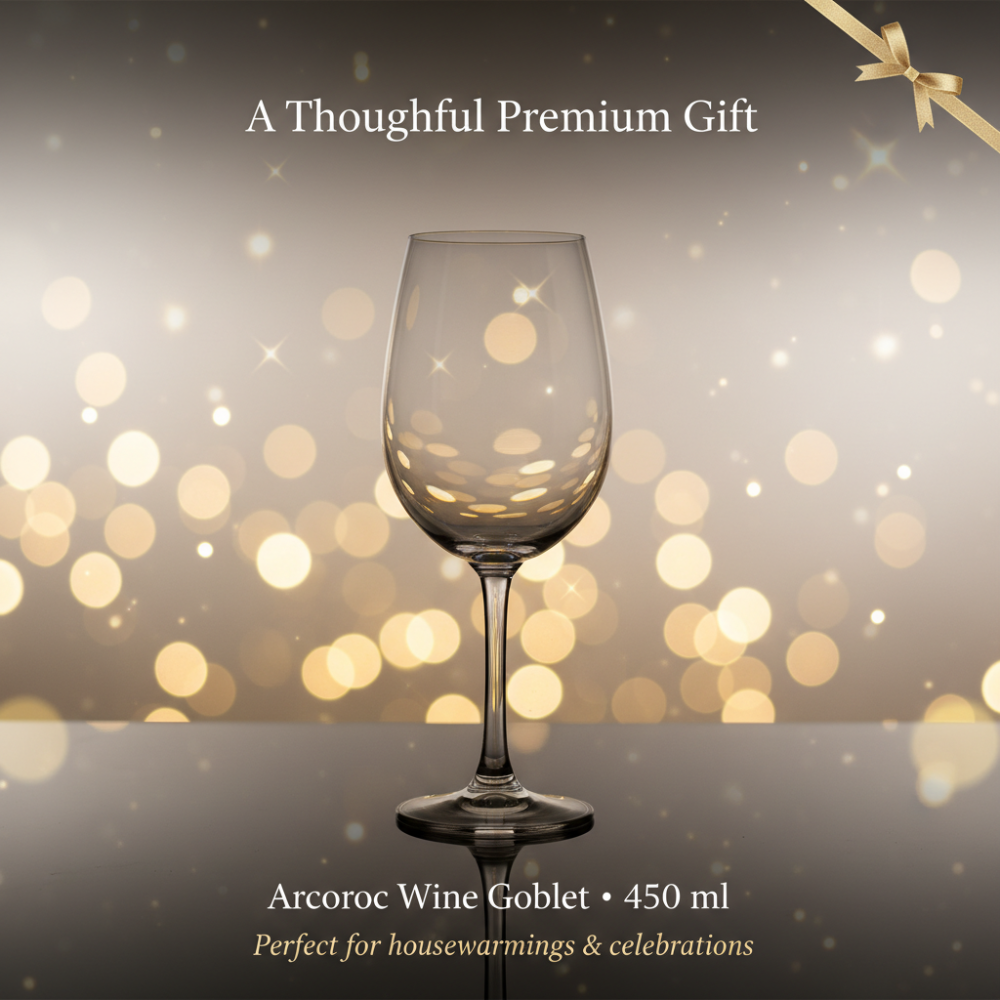 Arcoroc Large Wine Goblet Glass (450 ml) – Elegant Stemware for Wine, Sangria & Cocktails