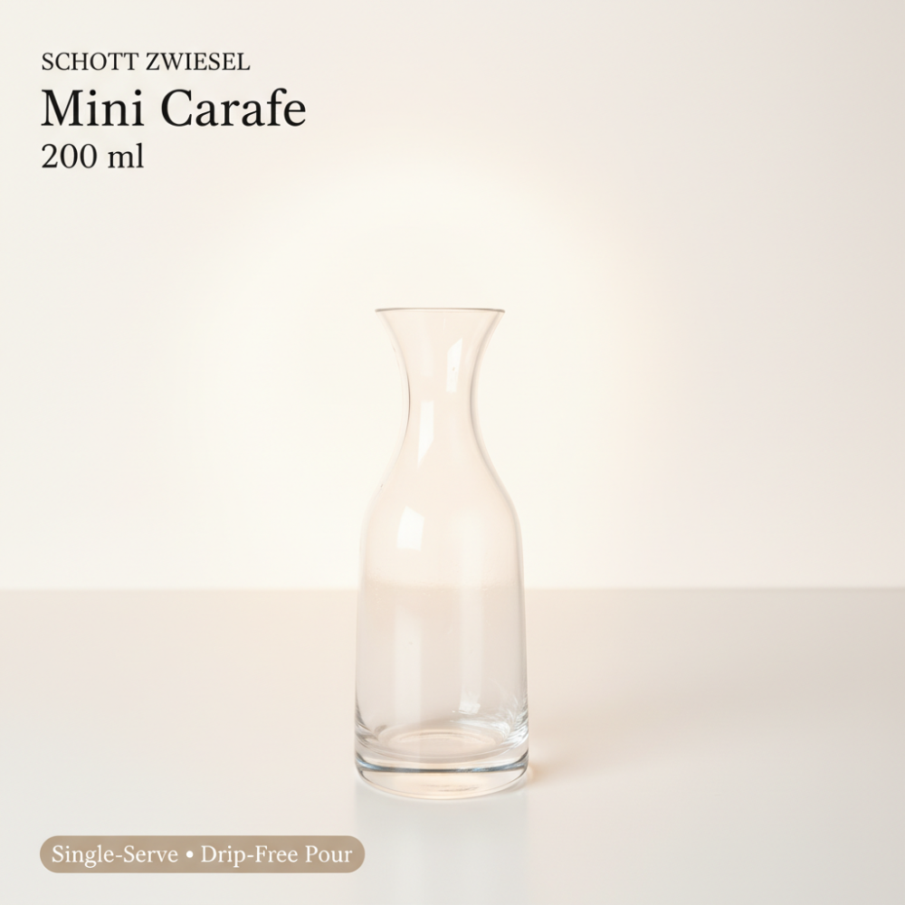 Schott Zwiesel Mini Glass Carafe (200 ml) – Premium Single-Serve Water & Juice Decanter