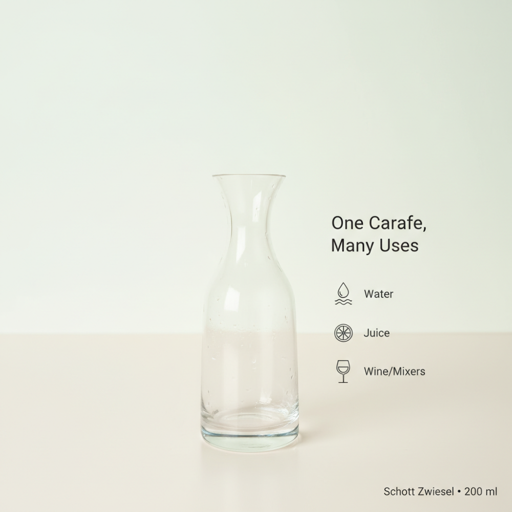 Schott Zwiesel Mini Glass Carafe (200 ml) – Premium Single-Serve Water & Juice Decanter