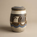 Raku pottery cookie Jar by Rika (RF)