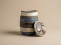 Raku pottery cookie Jar by Rika (RF)