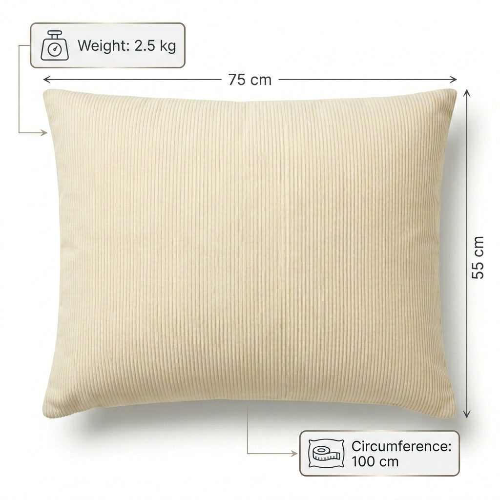 Premium High Density Pillow 2.5kg Hotel Style Support Bed Pillow Luxury Loft Sleeping Cushion 75x55cm