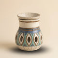 Japanese Raku Pottery Aromatherapy Oil Burner | Handmade Ceramic Diffuser Crackle Glaze India