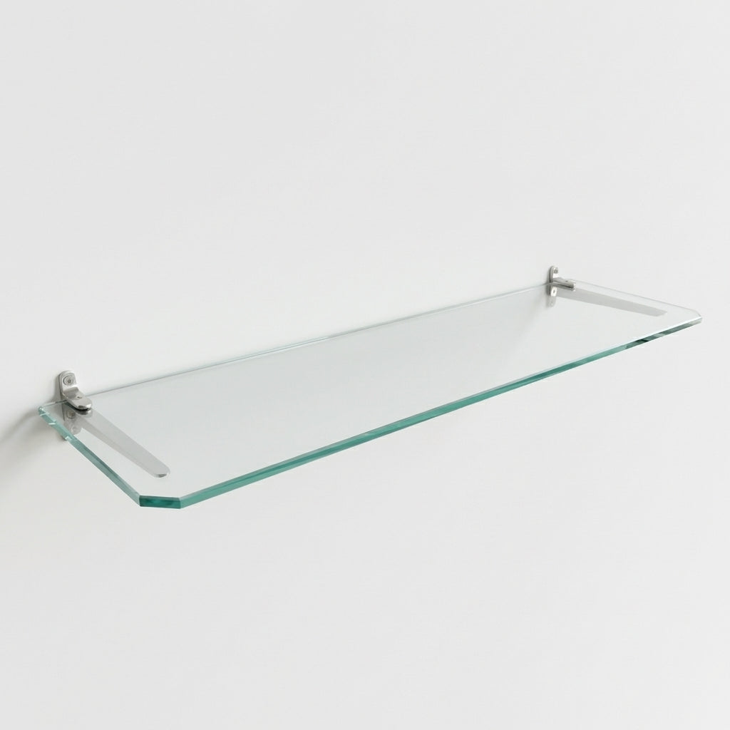 96cm Tempered Glass Shelf (6mm Thick) – Premium Wall Mounted Floating Glass Shelf for Living Room, Kitchen & Bathroom