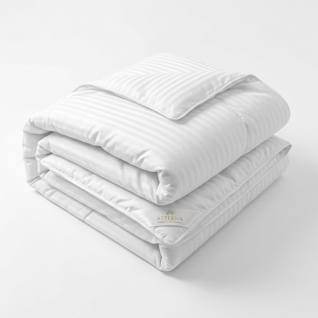 White Striped Duvet Folded (110x90inch)