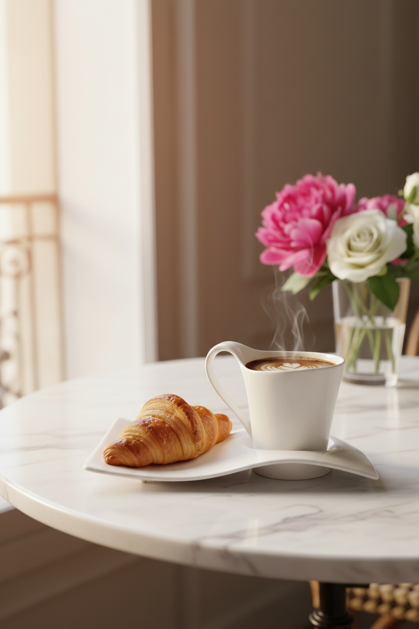 Coffee & Croissant Mobile Banner
