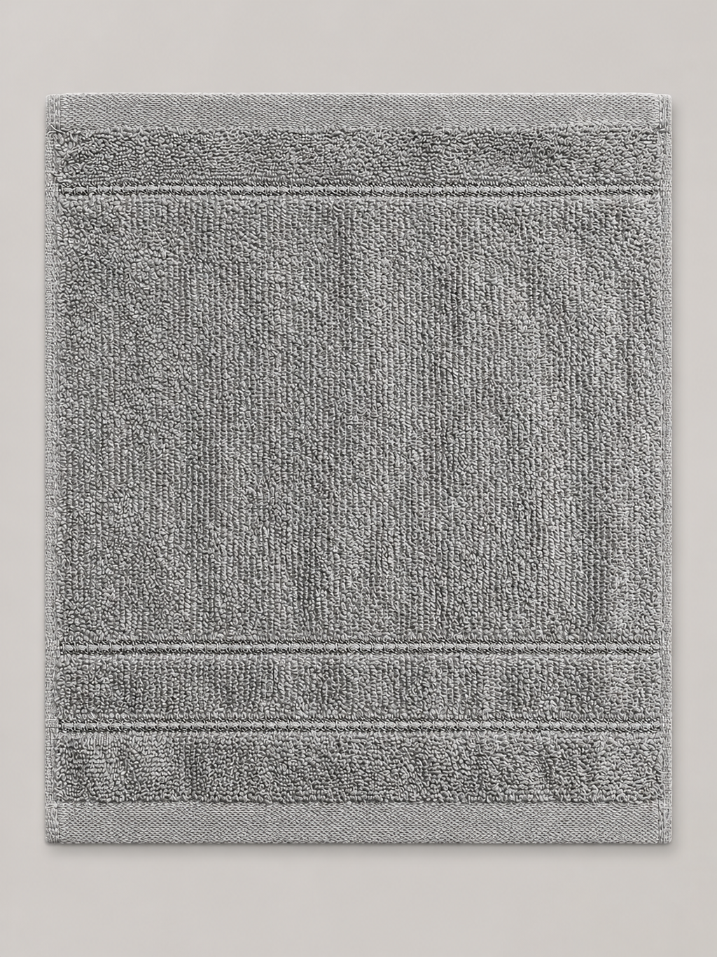 Medium gray Design Republique Maddison face cloth measuring 32 x 30 cm