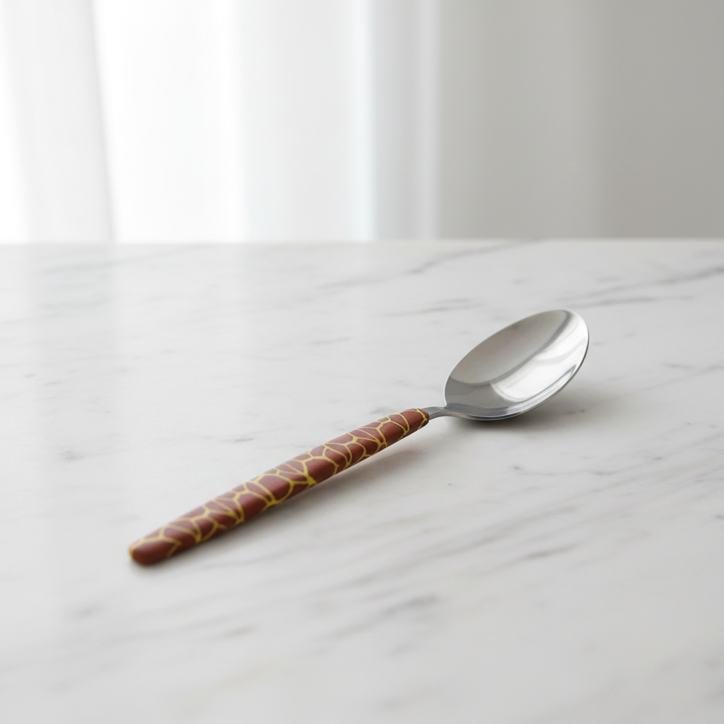 Designer Spoon – White Marble Hero