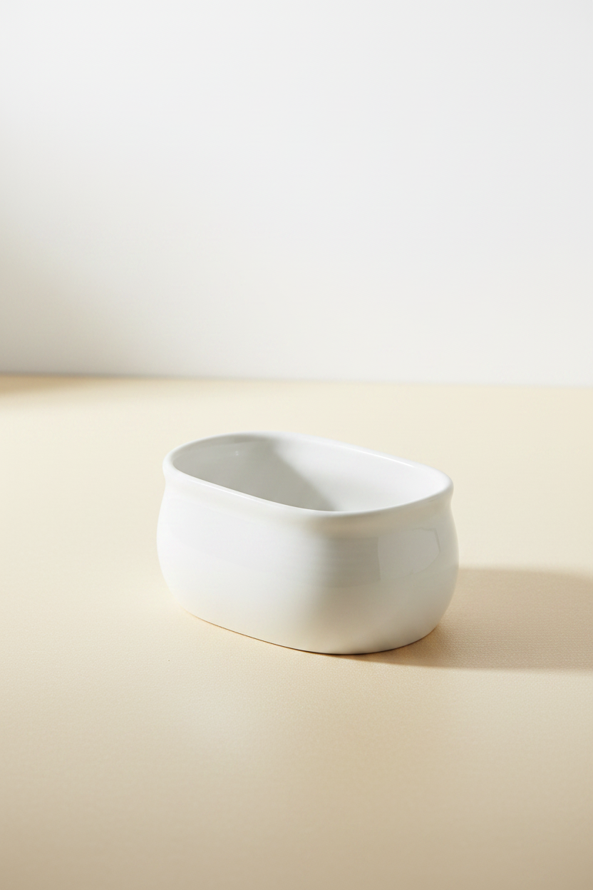 Royal Porcelain 150ml white porcelain achar and chutney server on a premium Indian dining table