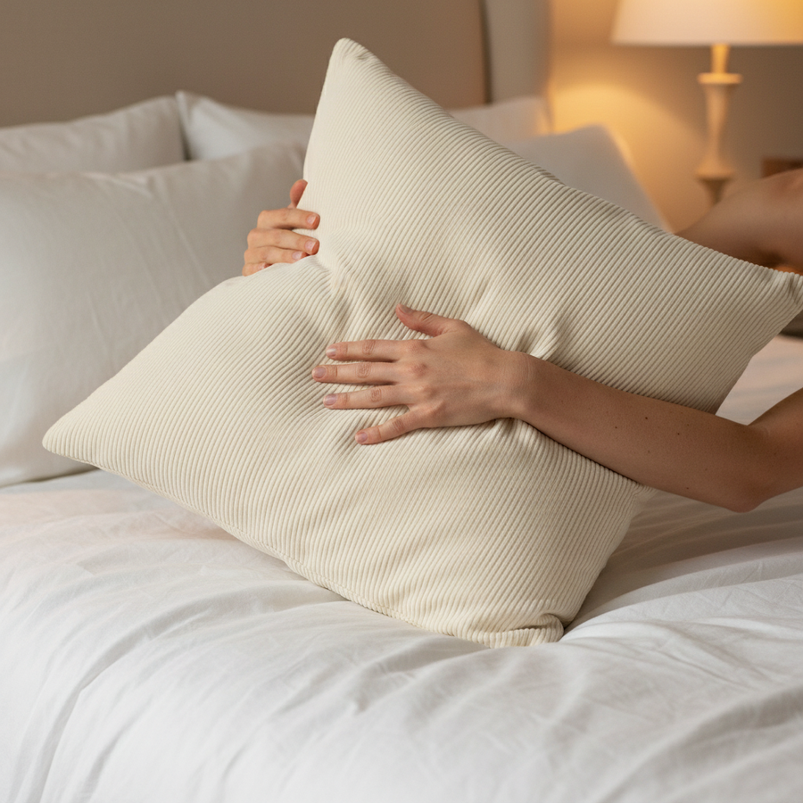 Luxury loft sleeping pillow 75x55cm on premium white bedding