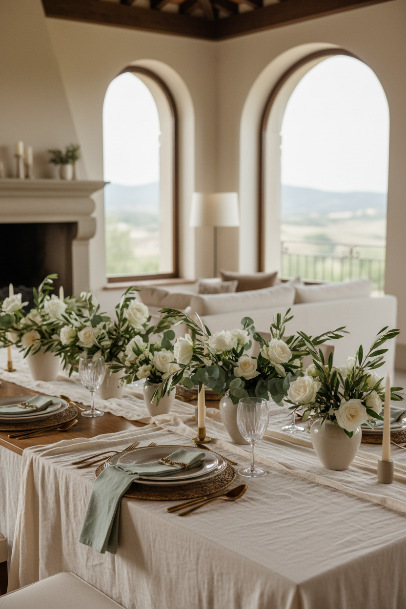 Elegantly set Italian villa dining table — Vidivi lifestyle
