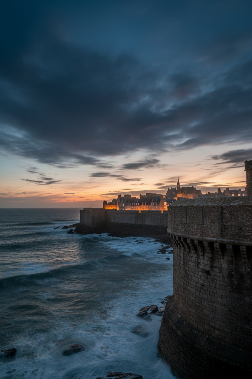 Saint-Malo walled city Brittany France