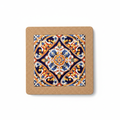 Turkish Hotpot Tile – Navy Baroque Medallion, flat lay hero, white background