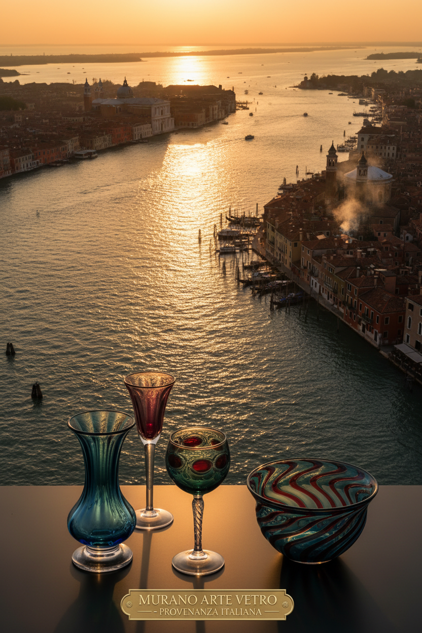 Venice and Murano island aerial — Vidivi Italy provenance