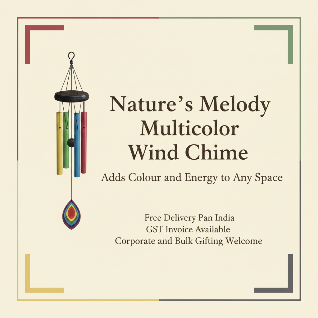 Nature's Melody multicolour wind chime gifting information