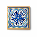 Turkish Hotpot Tile – Cobalt Petal Star, flat lay hero, white background