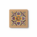 Turkish Hotpot Tile – Golden Baroque Scroll, flat lay hero, white background