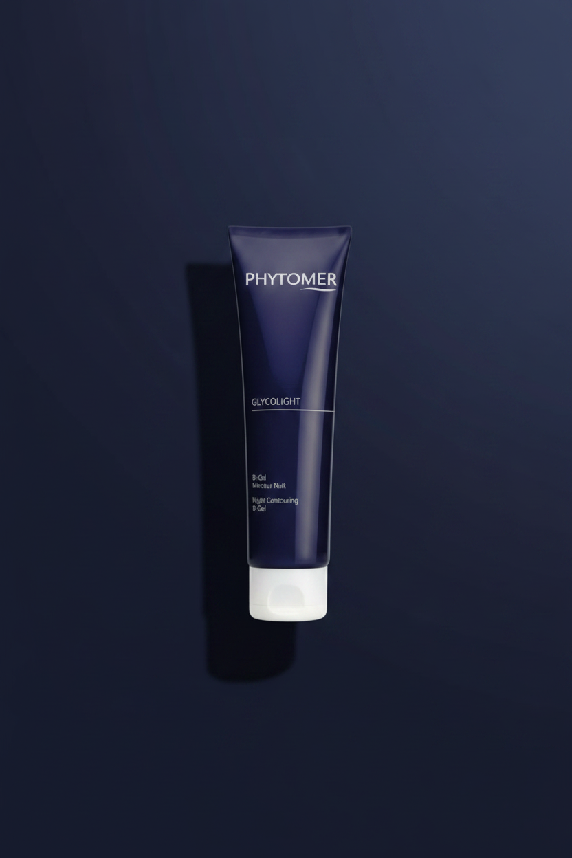PHYTOMER Glycolight Night Contouring Bi-Gel product hero dark background