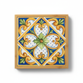 Turkish Hotpot Tile – Cobalt Quatrefoil & Gold Lattice, flat lay hero, white background