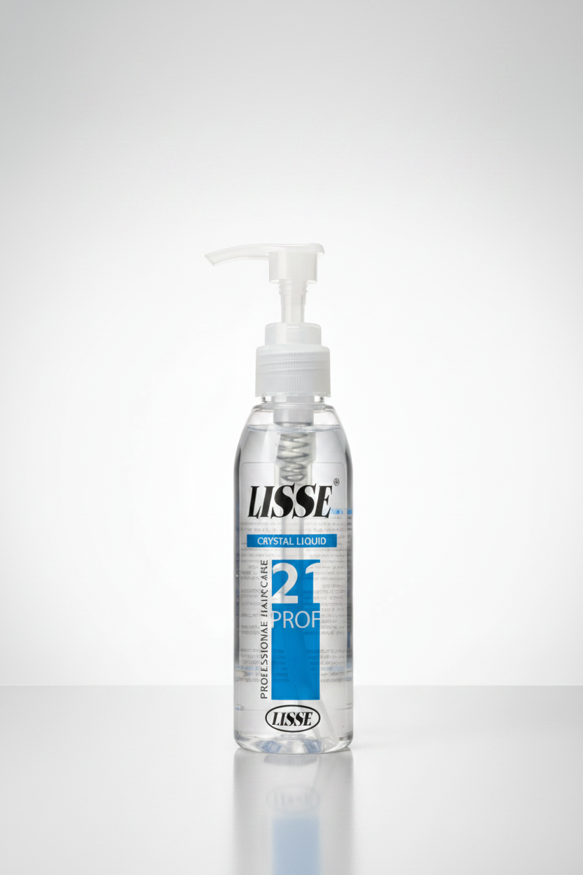 LISSE Professional Crystal Liquid Hair Serum bottle pearl white background