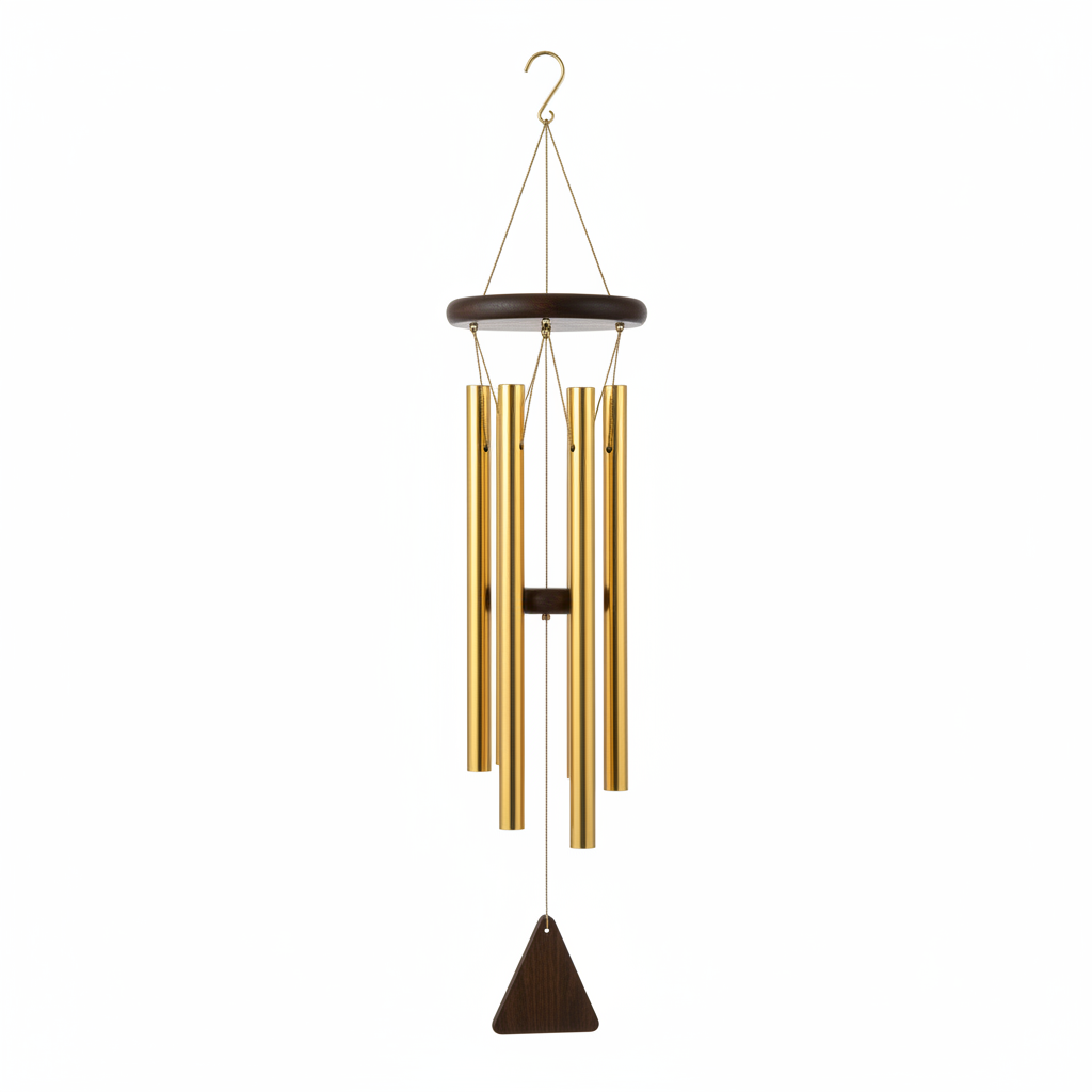 Nature's Melody Premiere Grande gold aluminium wind chime