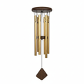 Nature's Melody Premiere Grande gold aluminium wind chime, side view