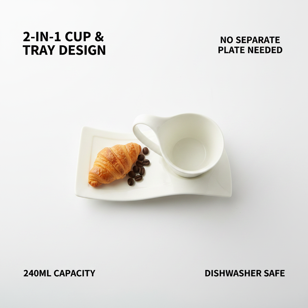 Luzerne Coffee Cup Croissant Tray USP