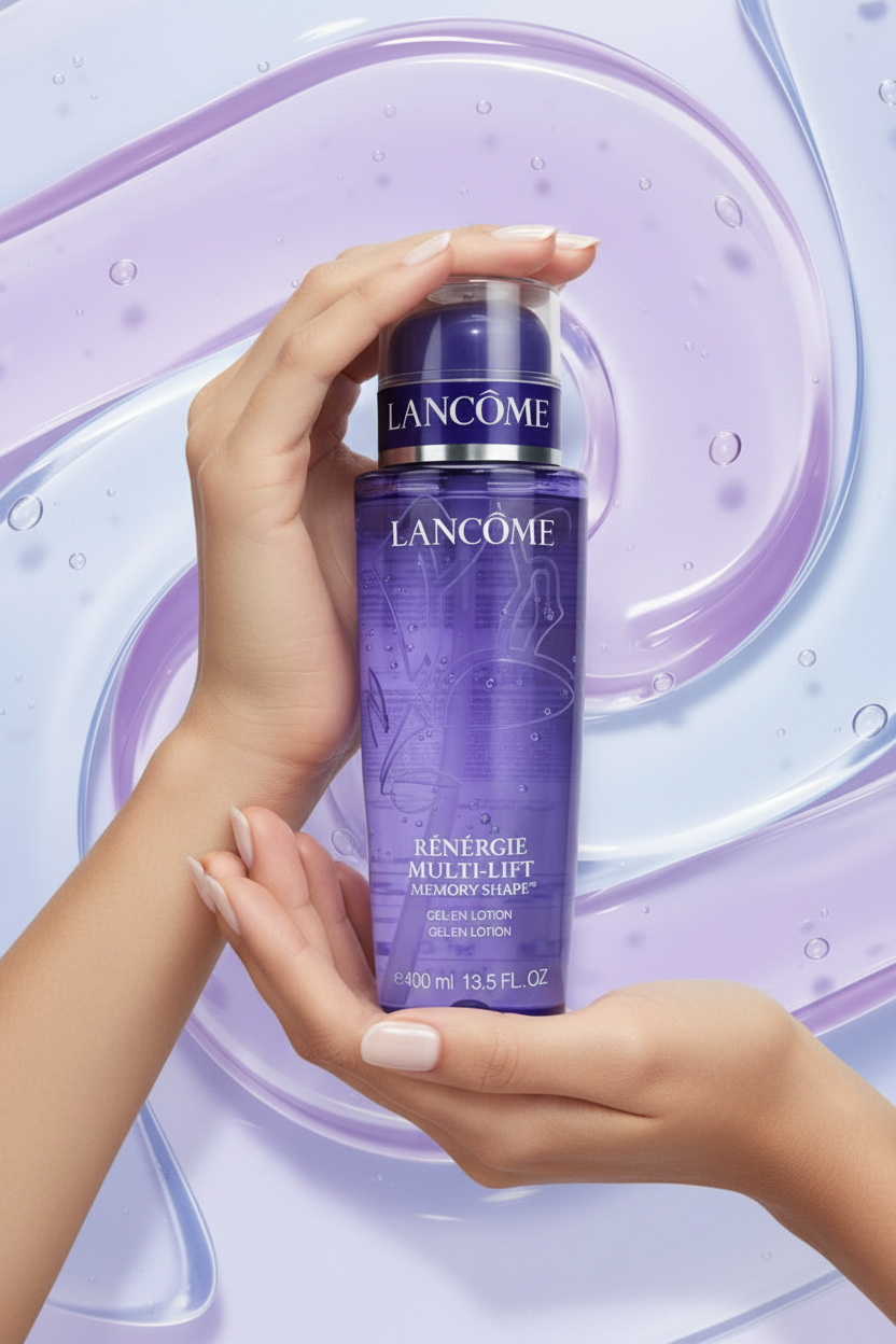 Lancôme Rénergie firming toner key ingredients – linseed extract and hyaluronic acid